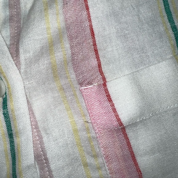 Madewell Linen-Blend Daily Shirt in Rainbow Stripe - Picture 10 of 11